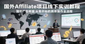 国外Affiliate项目线下实训教程,国外广告联盟从零开始的具体操作全流程-第一资源网