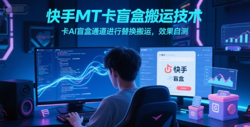 快手MT卡盲盒搬运技术，卡AI盲盒通道进行替换搬运，效果自测-第一资源网