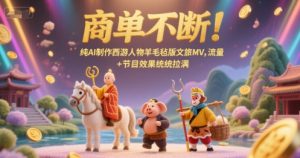 商单不断!纯AI制作西游人物羊毛毡版文旅MV,流量+节目效果统统拉满-第一资源网