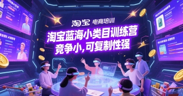 淘宝蓝海小类目训练营， 竞争小，可复制性强-第一资源网