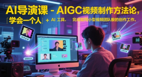 AI导演课-AIGC视频制作方法论，学会一个人+AI工具，完成如同小型视频团队般的创作工作，实现导演梦-第一资源网