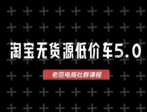 淘宝无货源2025VIP教程，​最新的淘宝无货源课程，1688代发，蓝海选品，零成本创业首选-第一资源网