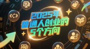 付费文章:2025年普通人创业的5个方向-第一资源网