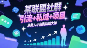某联盟社群,引流+私域+项目,从新人小白到私域大神-第一资源网