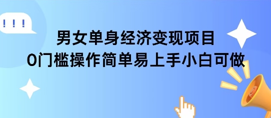 女单身经济项目变现周期长可复购率高日入1k+-第一资源网