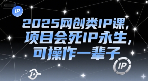 2025网创类IP课，项目会死IP永生，可操作一辈子-第一资源网