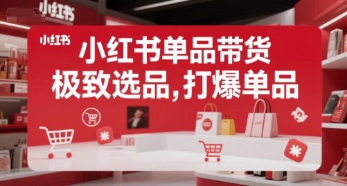 小红书单品带货，极致选品，打爆单品-第一资源网