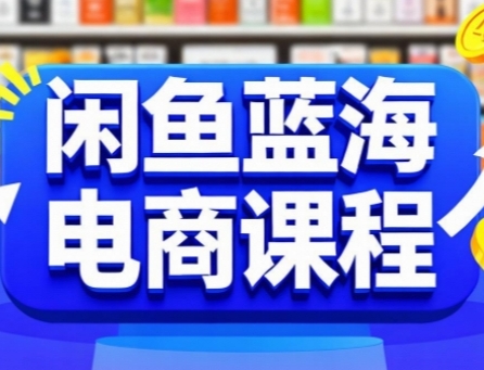 闲鱼蓝海电商课程，手把手助你快速上手，轻松实现闲鱼稳定盈利-第一资源网