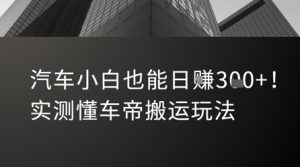 汽车小白也能日入3张!实测懂车帝搬运玩法-第一资源网