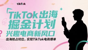 TikTok出海掘金计划，兴趣电商新风口，出海抢占坑位，实现TikTok电商爆单-第一资源网