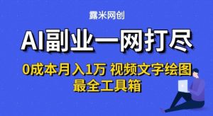 AI副业一网打尽0投入月入1W+视频文字绘图最全工具箱【揭秘】-第一资源网