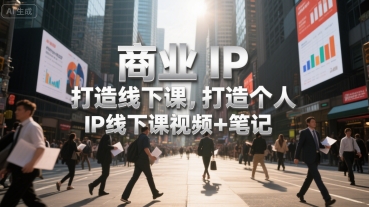 商业IP打造线下课，打造个人 IP线下课视频+笔记-第一资源网