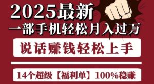 起航哥10个项目8个100%挣钱项目,2025最新一部手机轻松月入过W,简单轻松,无脑操作-第一资源网