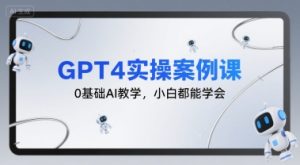 GPT4实操案例课，0基础AI教学，小白都能学会-第一资源网