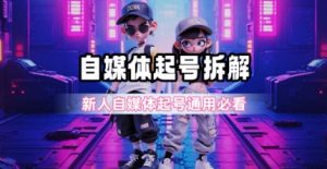 一天5张?自媒体起号完整拆解_新人自媒体起号必看【超详细攻略】-第一资源网