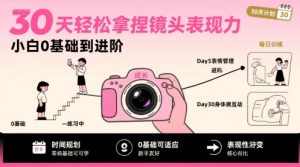 30天轻松拿捏镜头表现力,小白0基础到进阶-第一资源网