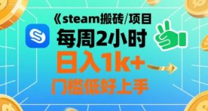 steam搬砖项目每周2小时日入1k+收益核心玩法,手把手教你,门槛低好上手-第一资源网