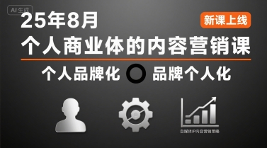 个人商业体的内容营销课25年8月，个人品牌化，品牌个人化，自媒体ip内容营销策略-第一资源网