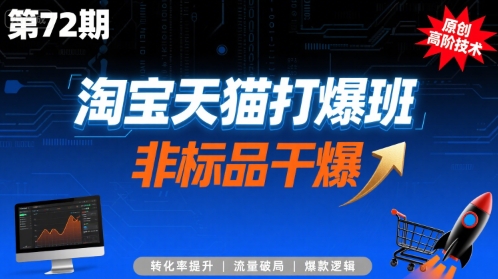 淘宝天猫打爆班原创高阶技术第72期，非标品干爆-第一资源网