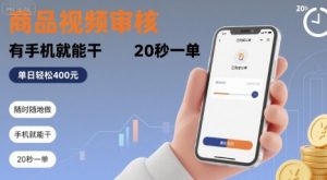 随时随地做！商品视频审核，有手机就能干，20 秒一单，单日轻松 4张+【揭秘】-第一资源网