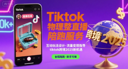 Tiktok物理整蛊直播陪跑服务-tiktok跨境2025-第一资源网