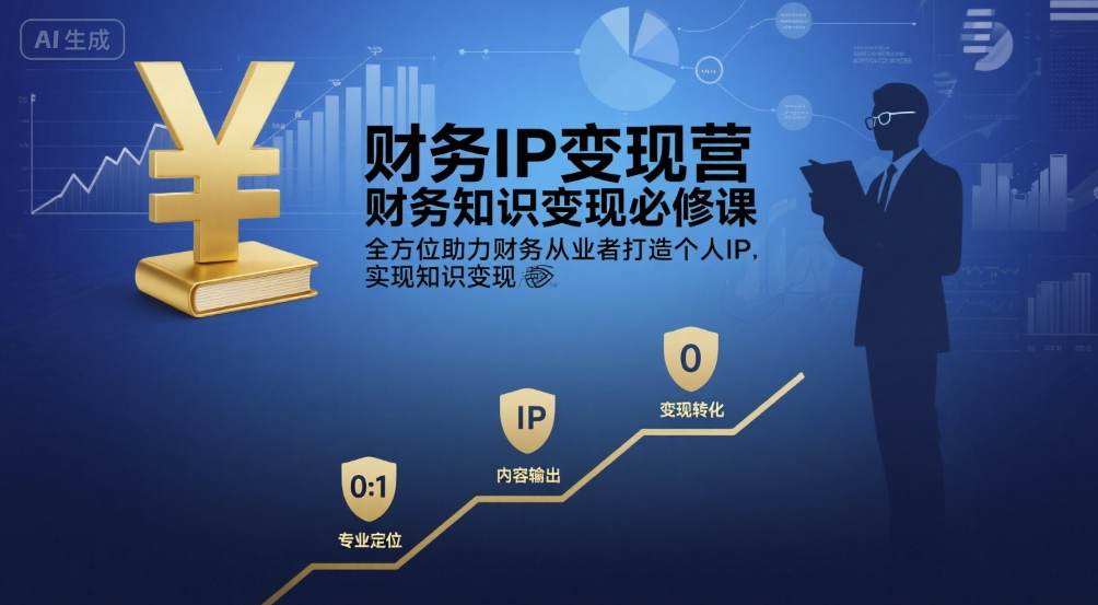 财务IP变现营，财务知识变现必修课，全方位助力财务从业者打造个人IP，实现知识变现-第一资源网