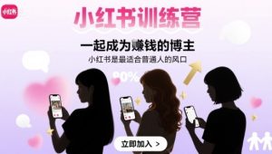 小红书训练营一起成为賺钱的博主,小红书是最适合普通人的风口-第一资源网