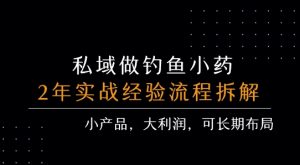 私域做钓鱼小药 每单利润3张+ 详细流程拆解-第一资源网