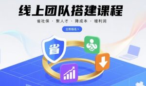 线上团队搭建课程，省社保，聚人才，降成本，增利润，团队管理必看-第一资源网