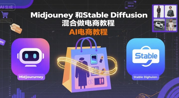 Midjourney和Stable Diffusion混合做电商教程-ai电商教程-第一资源网